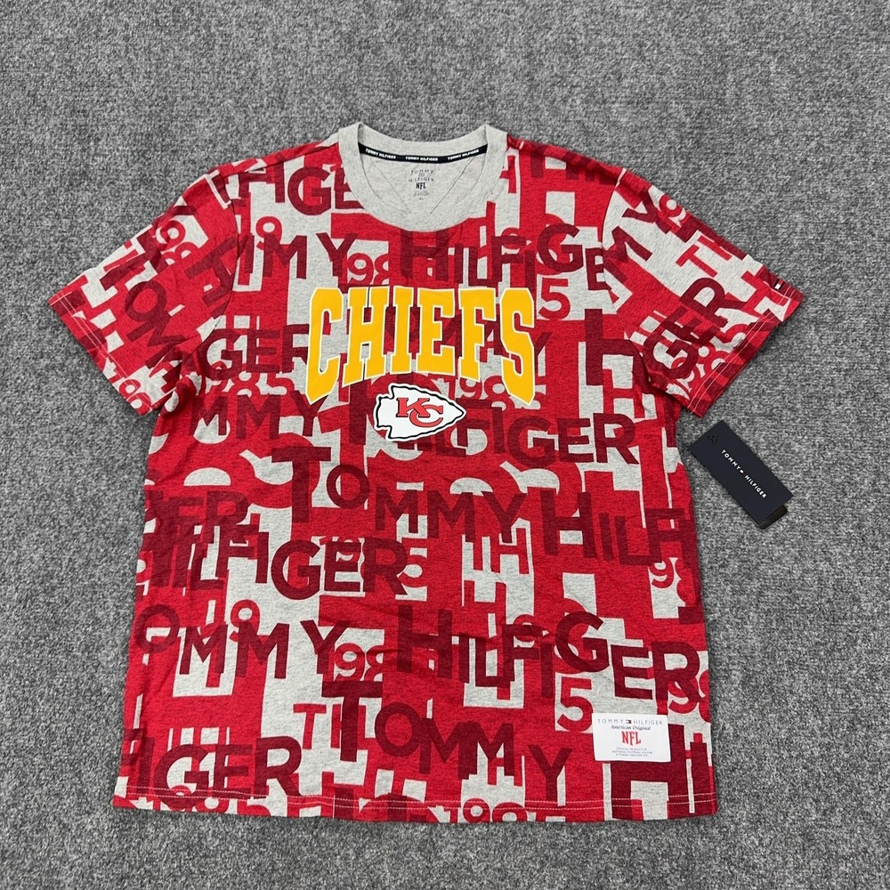 Kansas City Chiefs Shirt Mens XL Red NFL Football Tommy Hilfiger Graphic Tee